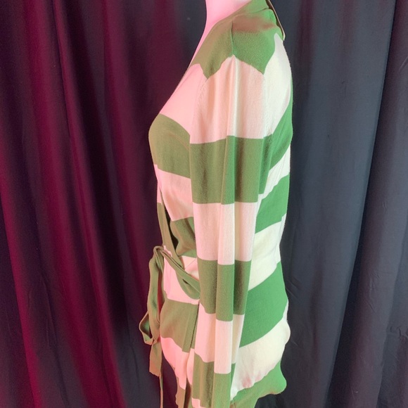 Old Navy green/cream wrap sweater with tags XL - Picture 2 of 8